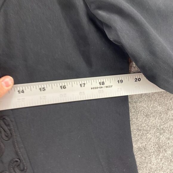 SG Blazer Women S Small Black Button Up Crew Neck Long Sleeve Casual Solid - Picture 6 of 8